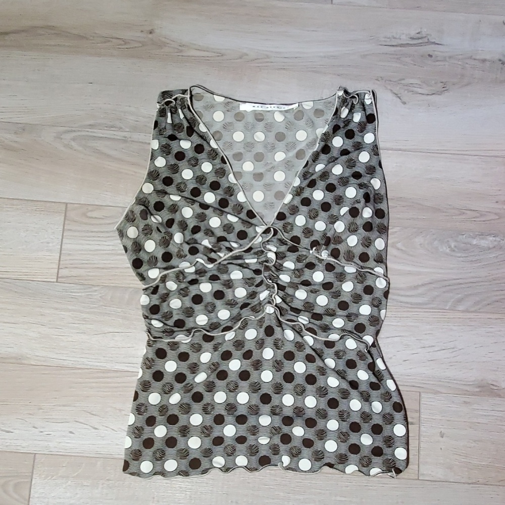 Brown Polka Dot Blouse